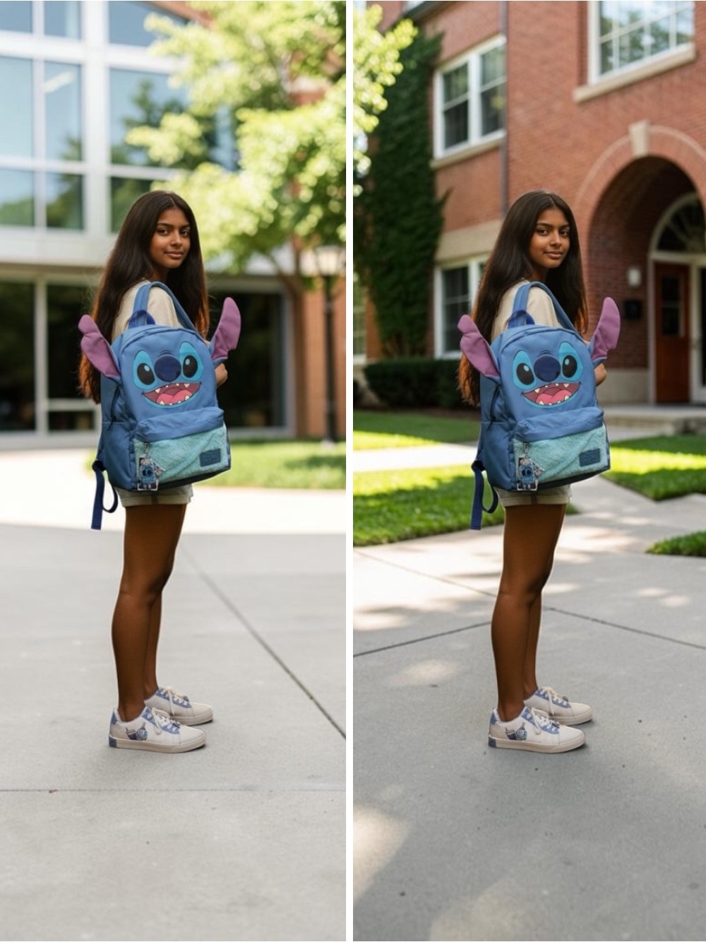 NWT  Disney Stitch Figural Laptop Backpack & Boba Sneakers Size 10 
Set